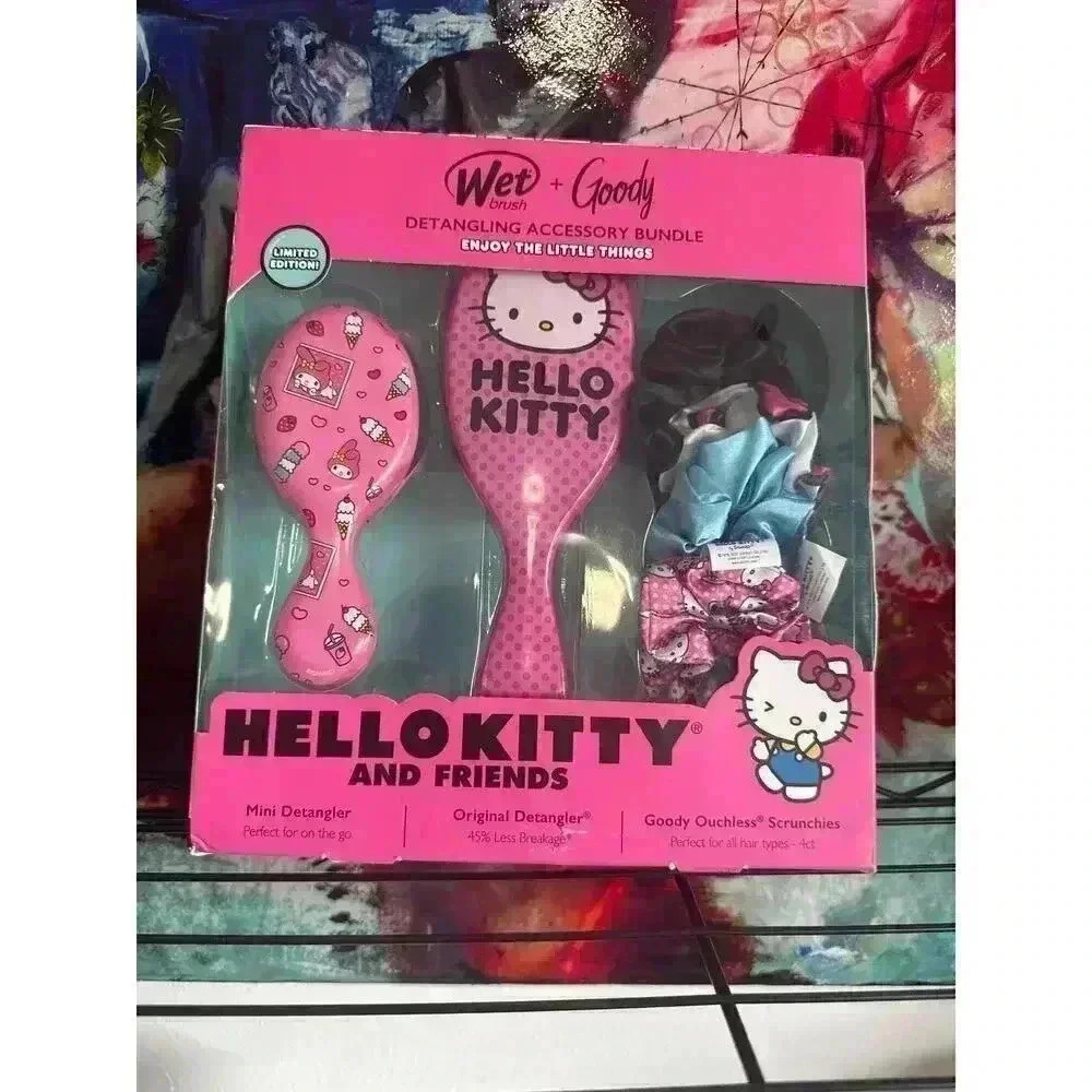 WET BRUSH + Goody Detangling Accessory Bundle Hello Kitty And Friends